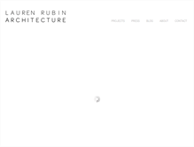 Tablet Screenshot of laurenrubinarchitecture.com